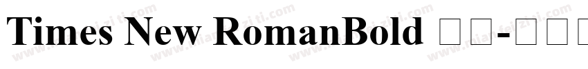 Times New RomanBold 粗体字体转换